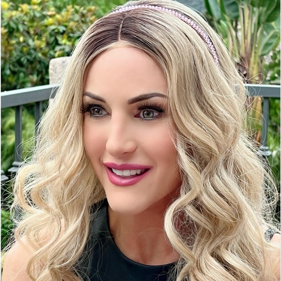 Light Purple Gold Faceted Bead Gold Ball Bearing Like Trim Minimalist Headband - Picture 2 of 3